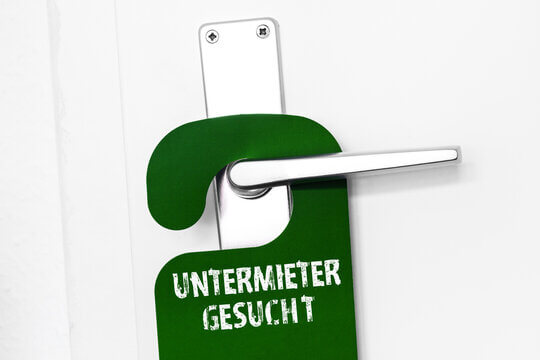 Schild Untermieter gesucht